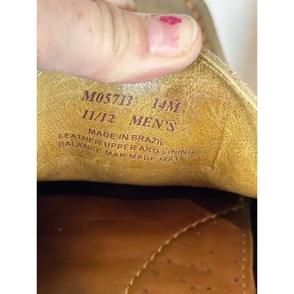Nordstrom 1901 Sz: 14 Tan Suede Low Top Slip On Driving Moccasin Loafers M05711